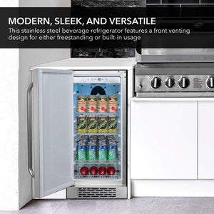 Whynter Outdoor Beverage Fridge, 3.0 Cu Ft | BOR-326FS