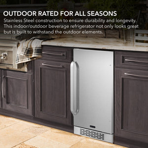 Whynter Outdoor Beverage Fridge, 3.0 Cu Ft | BOR-326FS