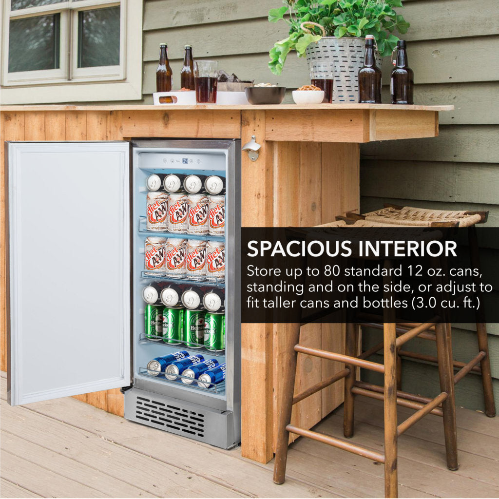 Whynter Outdoor Beverage Fridge, 3.0 Cu Ft | BOR-326FS