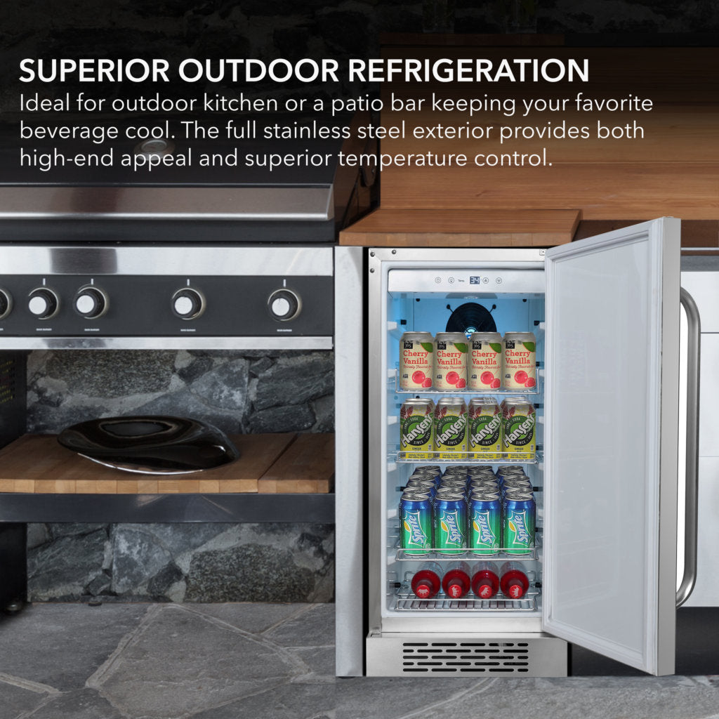 Whynter Outdoor Beverage Fridge, 3.0 Cu Ft | BOR-326FS
