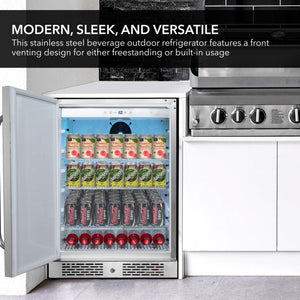 Whynter 24-Inch Outdoor Beverage Fridge | BOR-53024-SSW