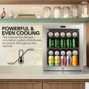 Whynter 68-Can Beverage Fridge with Lock | BR-062WS