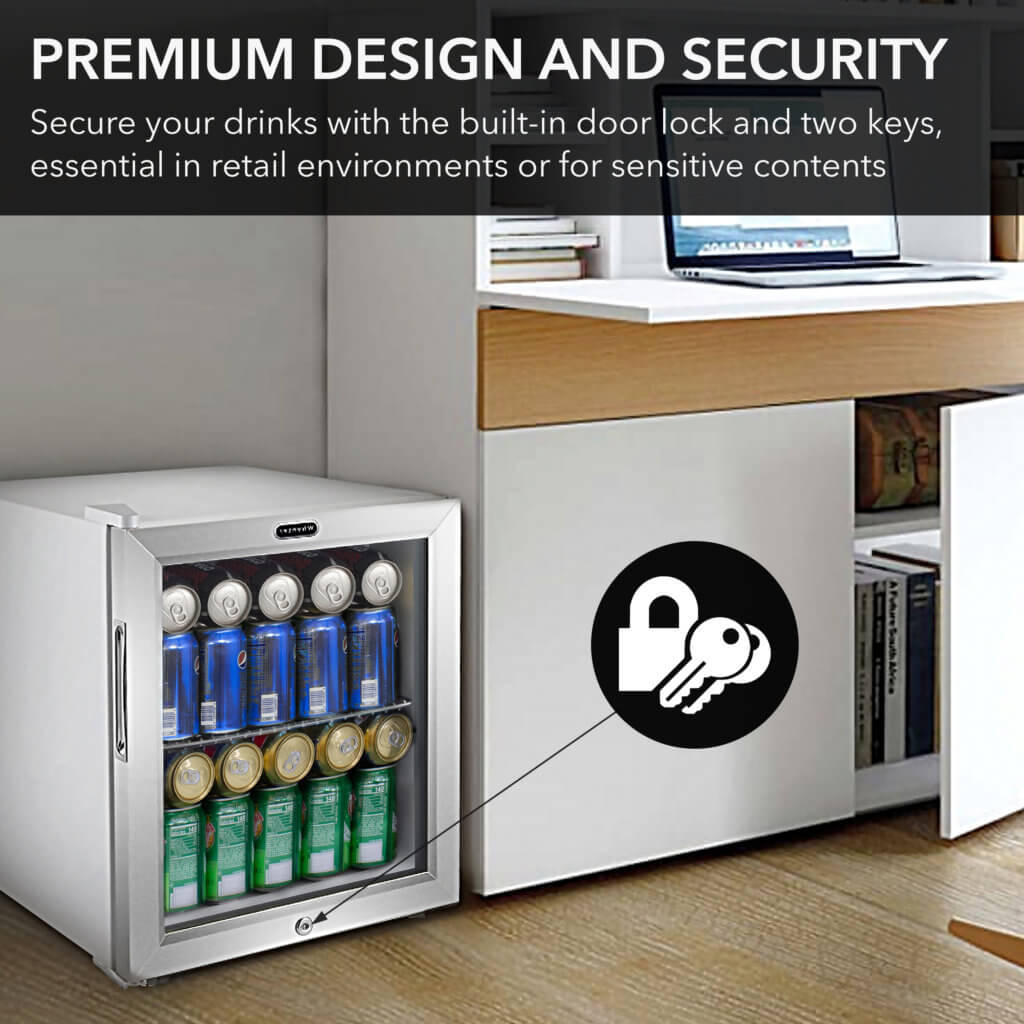 Whynter 68-Can Beverage Fridge with Lock | BR-062WS