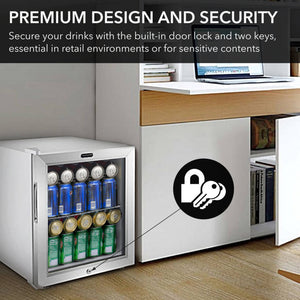 Whynter 68-Can Beverage Fridge with Lock | BR-062WS