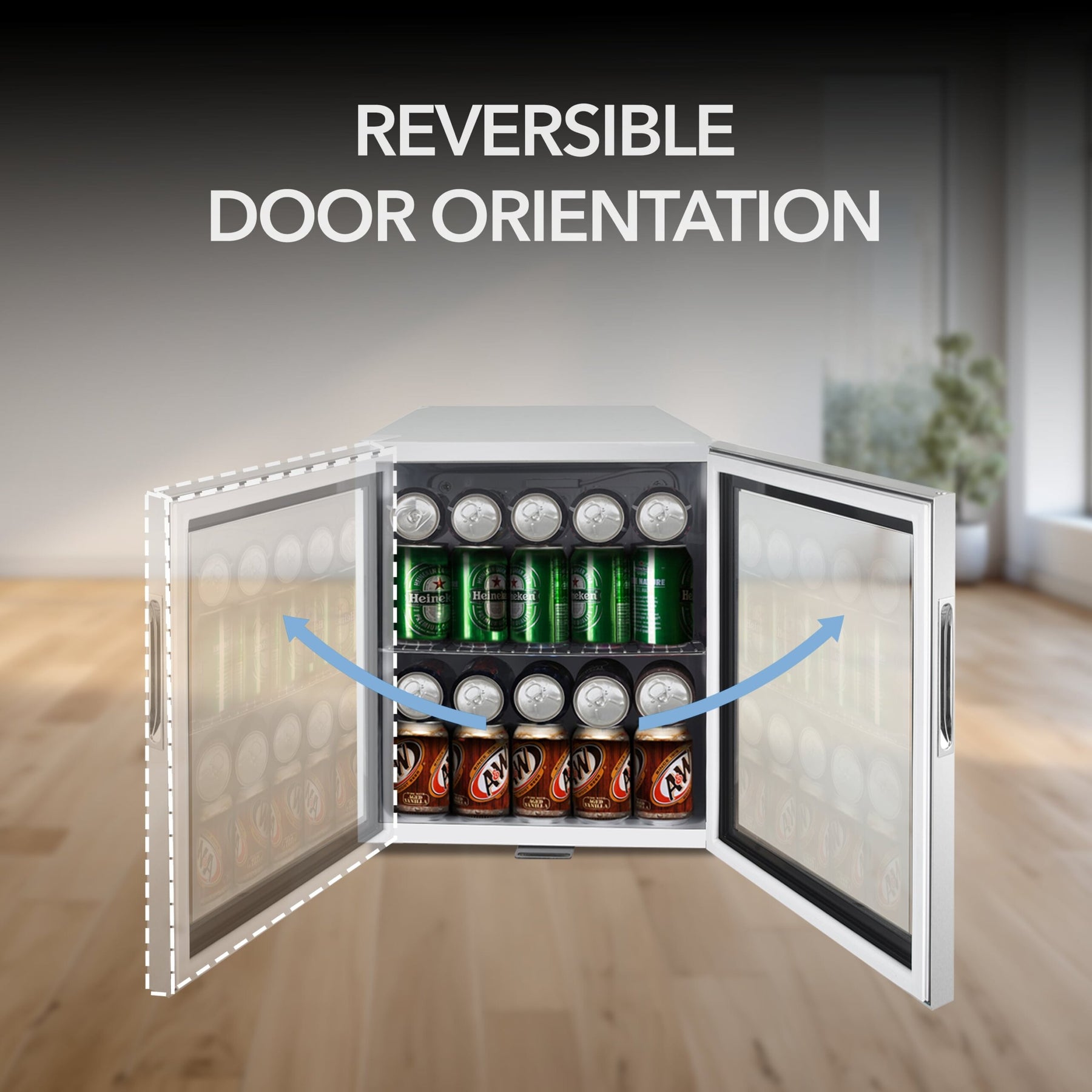 Whynter 68-Can Beverage Fridge with Lock | BR-062WS