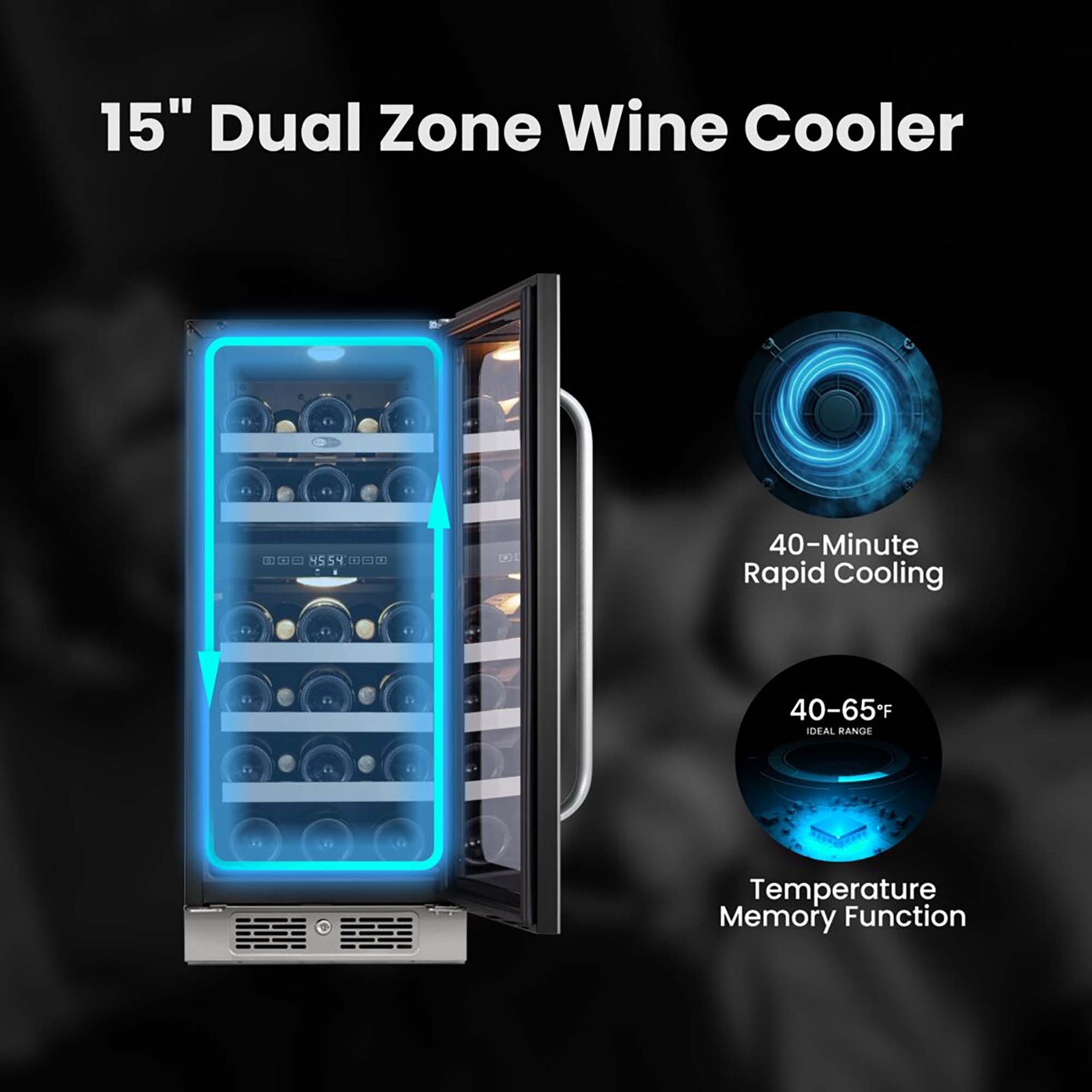 Whynter 29-Bottle Dual Zone Wine Fridge | BSR-029DW