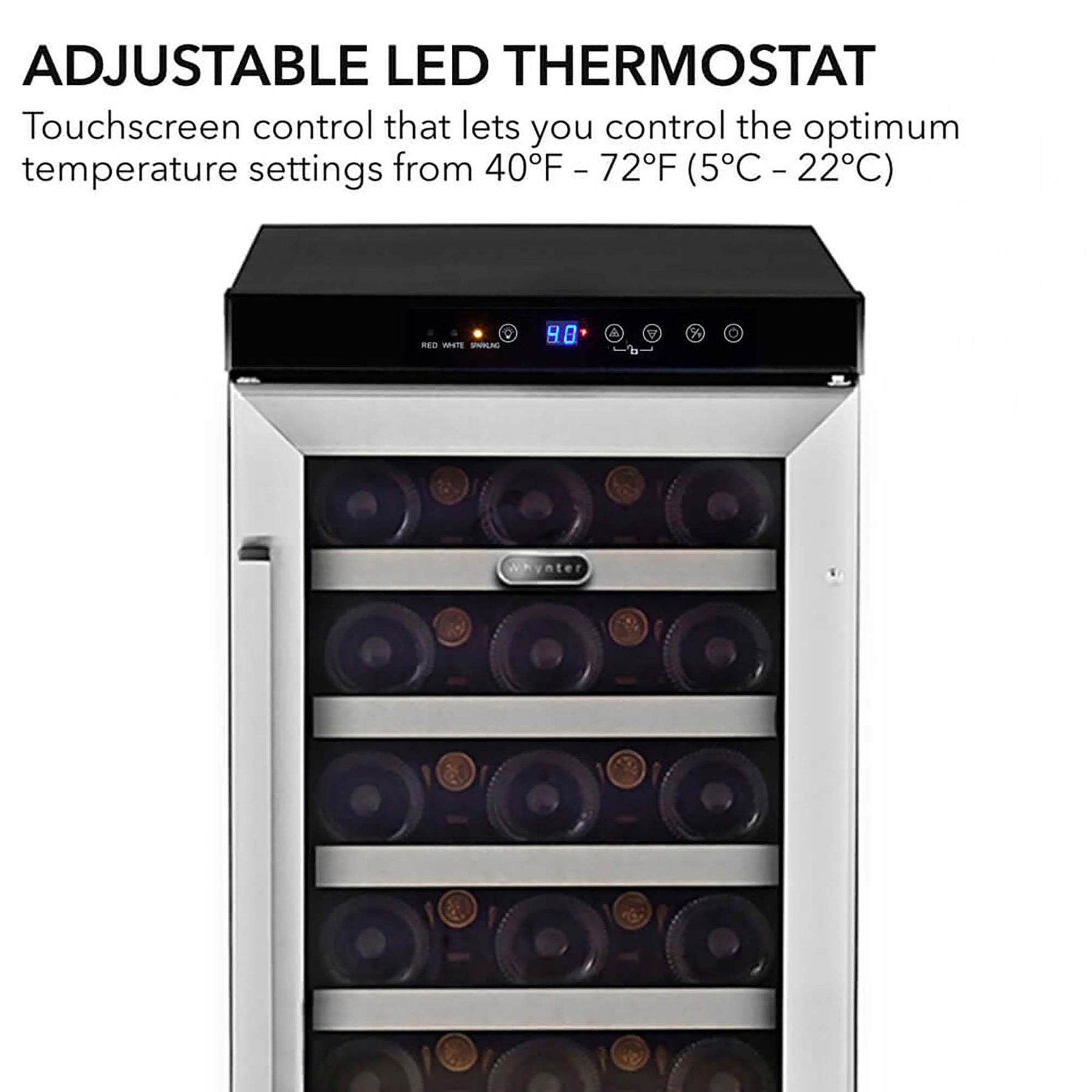 Whynter 15-Inch Built-In Single Zone Wine Refrigerator | BWR-33SD