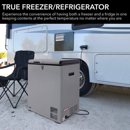 Whynter FM-951GW 95 Quart Portable Fridge & Freezer – 12V/24V DC & 110V AC Wheeled Refrigerator, -8°F to 50°F