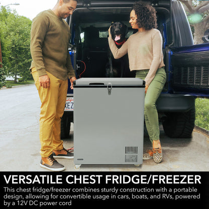 Whynter FM-951GW 95 Quart Portable Fridge & Freezer – 12V/24V DC & 110V AC Wheeled Refrigerator, -8°F to 50°F
