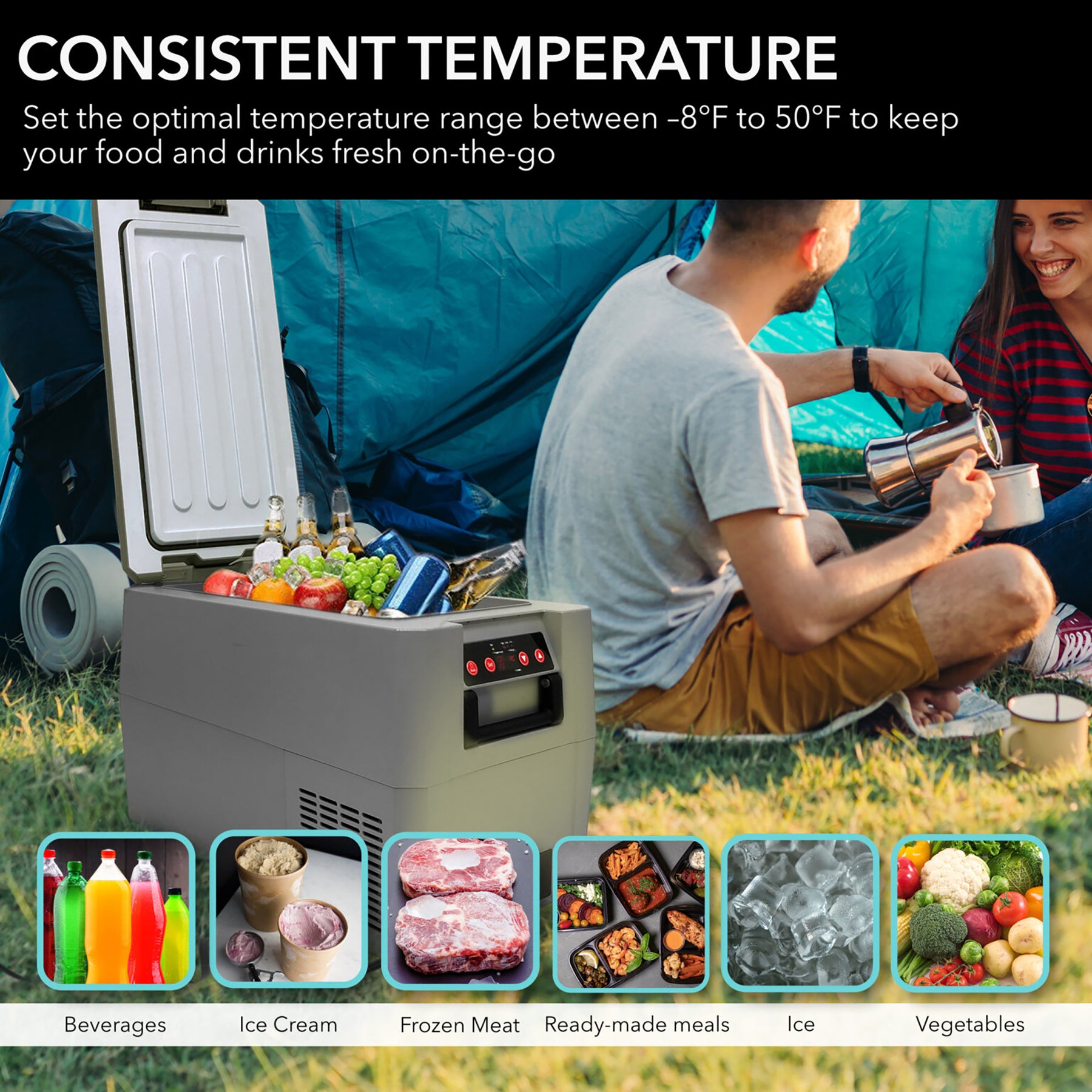 Whynter 34 Qt Portable Fridge/Freezer, 12V | FMC-350XP