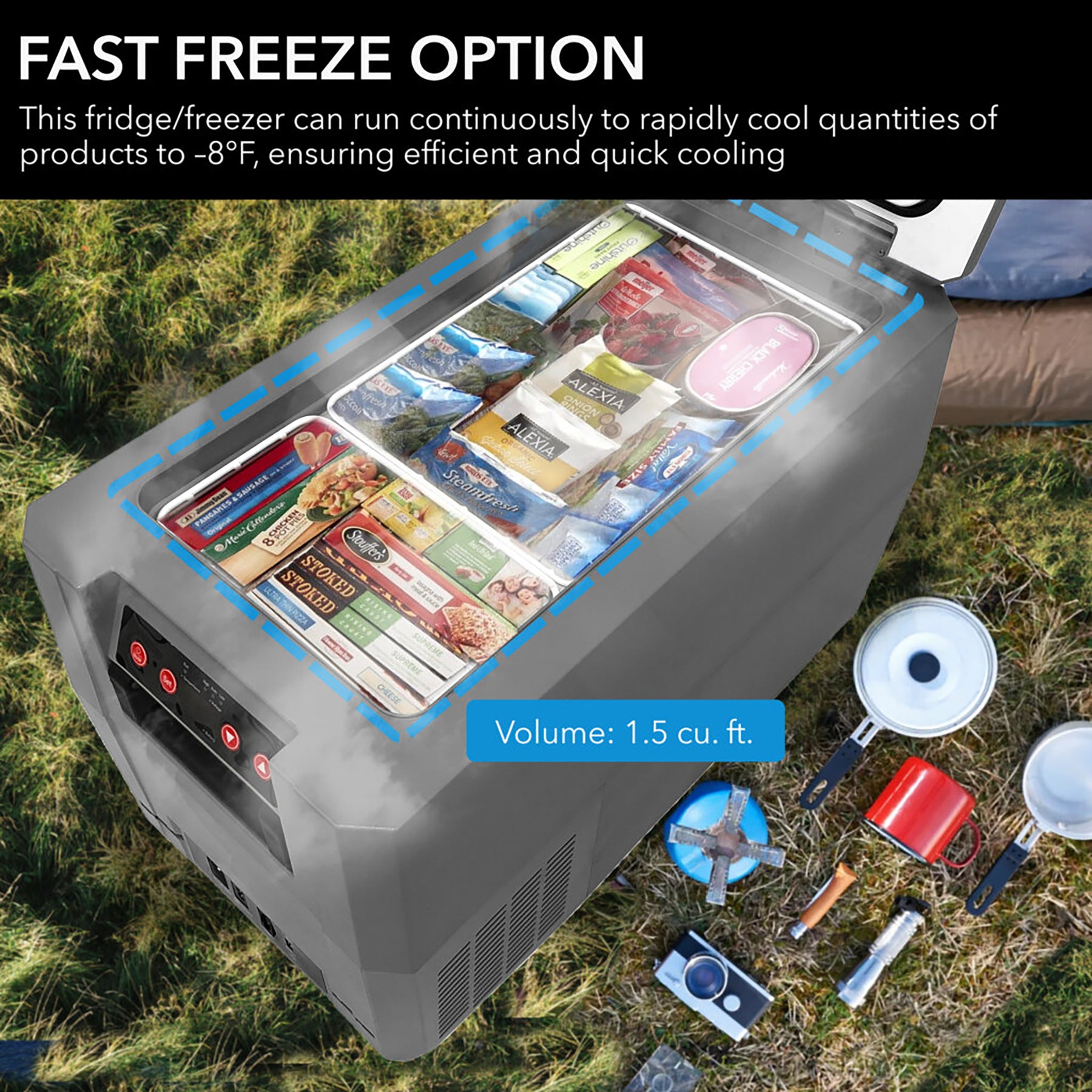 Whynter 34 Qt Portable Fridge/Freezer, 12V | FMC-350XP