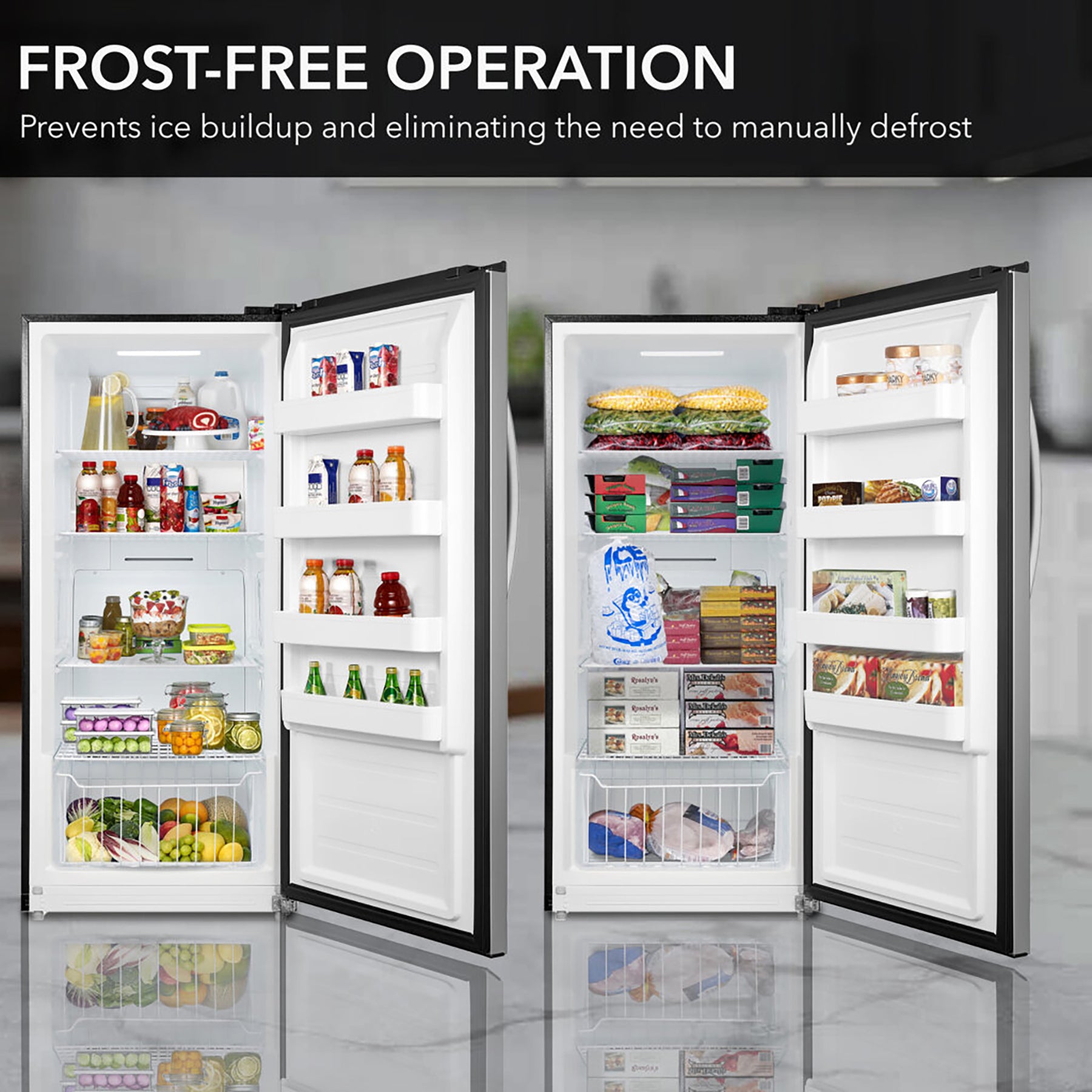 Whynter 13.8 Cu. Ft. Convertible Digital Upright Freezer/Refrigerator | UDF-139SS