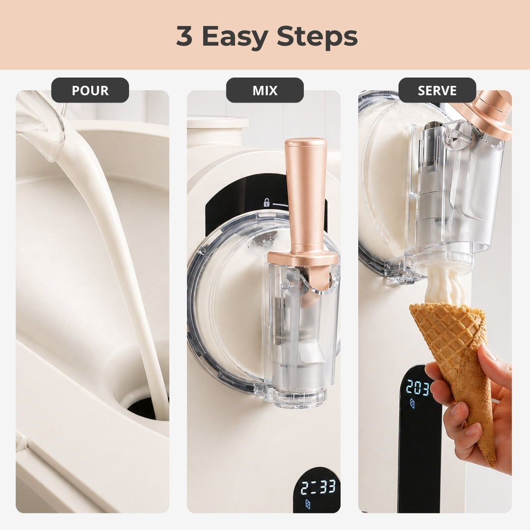 Whynter ICS-167GW 7-in-1 Soft Serve Ice Cream & Slushy Maker | 1.6 Qt Built-in Compressor, 5 Firmness Levels, Touch Control