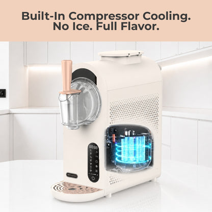 Whynter ICS-167GW 7-in-1 Soft Serve Ice Cream & Slushy Maker | 1.6 Qt Built-in Compressor, 5 Firmness Levels, Touch Control