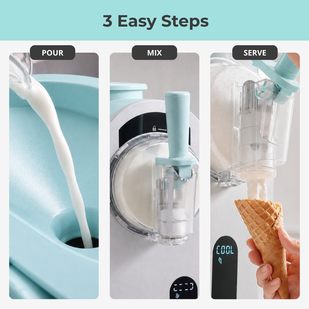 Whynter 7-in-1 Soft Serve Ice Cream Maker & Slushy Machine with Built-In Compressor | ICS-167TB