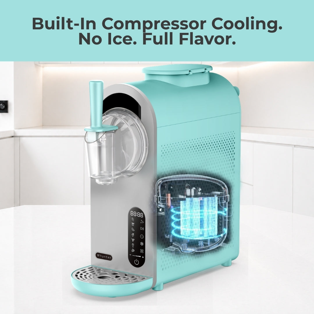 Whynter 7-in-1 Soft Serve Ice Cream Maker & Slushy Machine with Built-In Compressor | ICS-167TB